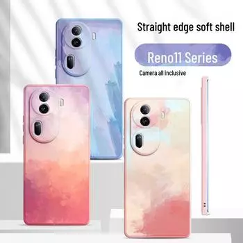Жидкий силиконовый чехол против падения для мобильных телефонов OPPO Reno 11 Pro/10/9/8/7/6. Reno8Pro+