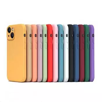 Жидкий силиконовый мягкий чехол для iPhone 15 14 Plus 13 11 12 Pro Max Mini X XR XS Full Lens Protection Cover Shell For iphone XS MAX чёрный