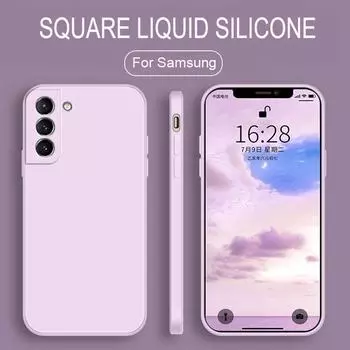 Жидкий силиконовый мягкий чехол для Samsung Galaxy S21 S23 S10 Plus S20 FE S22 Note 20 Ultra Cover For S21 белый