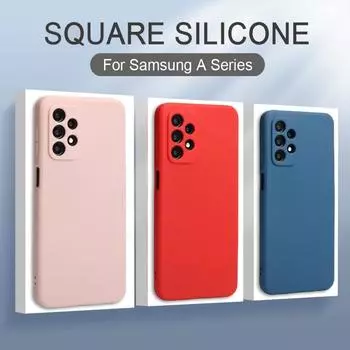 Жидкий силиконовый мягкий чехол для телефона Samsung Galaxy A31 A41 A51 A71 A11 A21S A12 A22 A32 A53 A54 A52 A72 4G 5G задняя крышка Fundas For Galaxy A11 (EU) чёрный