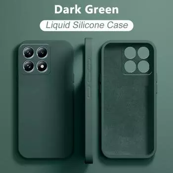 Жидкий силиконовый мягкий чехол для телефона Xiaomi 14T / 14T Pro Redmi 14C 4G XiaoMi 14T чёрный