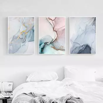 Жидкий след, пастель, акварель, абстрактная настенная художественная картина, холст, картина, плакат, печать, настенные художественные фотографии, украшение для гостиной 21*30cm