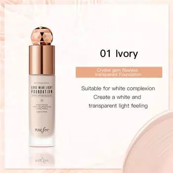 Жидкий тональный крем Драгоценный камень Безупречный полупрозрачный натуральный цвет Освежающий увлажняющий масляный контроль Деликатный консилер