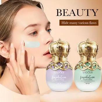 Жидкий тональный крем, изменяющий температуру, натуральный контурирующий долговечный увлажняющий BB-крем, легкий CC-крем-праймер для макияжа лица Natura Color