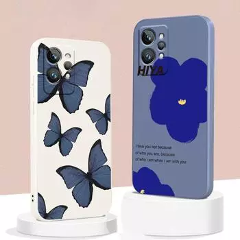 Жидкий веревочный роскошный цветочный бабочка милый чехол для телефона OPPO Realme Q3S Q5i 50A 50i C21Y C11 GT Neo3 Neo2 9 9i 8 8i 7 Pro Plus Realme 7(Global)