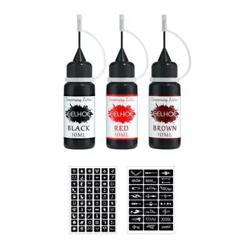 Жидкий водонепроницаемый удобный длительный устойчивый к поту безболезненный инструмент для боди-арта универсальный временный