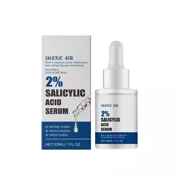 Жидкое салициловое средство от прыщей, разглаживающее кожу, эффективное впитывание, мягкие ингредиенты, уменьшающие раздражение. 30 мл One Size белый
