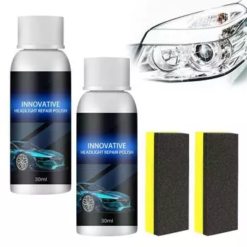 Жидкость для автомобильных фар, средство для восстановления хрустального покрытия фар, средство для восстановления покрытия фар автомобиля, 30 мл One Size
