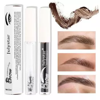 Жидкость для бровей Julystar Defining Eyebrow Liquid Водостойкая, не размазывающаяся, натуральная, трехмерная контурная жидкость, быстросохнущий гель для бровей 01#
