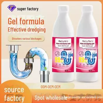 Жидкость для дноуглубительных работ по трубам: Растворяет, дезодорирует и прочищает кухонные и туалетные стоки 500g*1 bottle