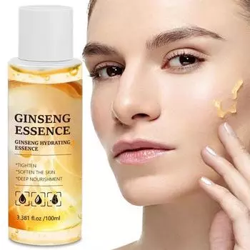 Жидкость для лица с женьшенем глубоко увлажняет и питает кожу, делая ее гладкой и упругой, а также осветляет тон кожи, 100 мл, One Size жёлтый