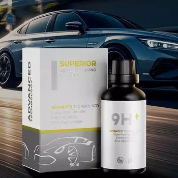Жидкость для покрытия автомобиля 50 мл, автополироль и восстановитель краски 9H Керамическое покрытие для автомобилей, полироль для автомобиля, жидкость для ухода за царапинами, долговечная