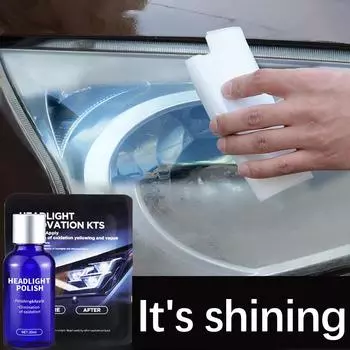 Жидкость для ремонта автомобильных фар, 30 мл, для фар, желтеющая от старения и растрескивания синий