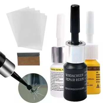 Жидкость для ремонта автомобильных стекол, трещины, царапины на лобовом стекле автомобиля, клей для ремонта в форме звезды и полумесяца, жидкие инструменты для ремонта стекол