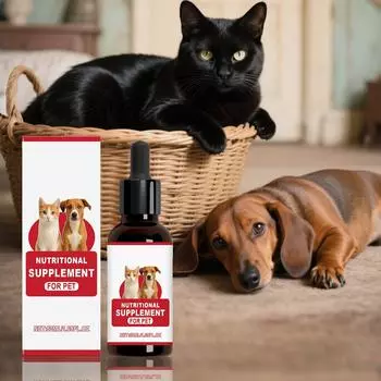 Жидкость от клещей для животных, питательный раствор для кошек и собак, кондиционирование организма, легко впитывается, подходит для ежедневного использования, 50 мл One Size