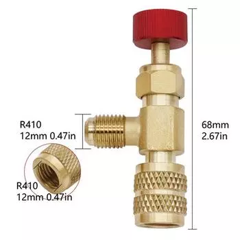 Жидкостный предохранительный клапан R410A R22 Хладагент для кондиционера 1/4 Защитный адаптер Ремонт кондиционера и фторид A1