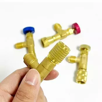 Жидкостный предохранительный клапан R410A R22 Хладагент для кондиционера 1/4 Защитный адаптер Ремонт кондиционера и фторид