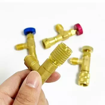 Жидкостный предохранительный клапан R410A R22 Кондиционер Хладагент 1/4 Предохранительный адаптер Ремонт кондиционеров