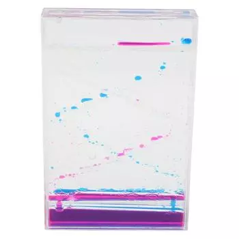 Жидкостный таймер движения Ручной красный синий таймер пузырьков Успокаивающая игрушка для детей Взрослые Ежедневные развлечения H