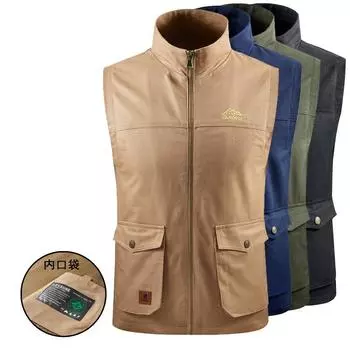 Жилет большого размера для отдыха на открытом воздухе, жилет из чистого хлопка с зажимом для лошадей, жилет с несколькими карманами 8XL