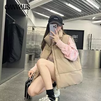 Жилет большого размера для женщин с короткими плечами, жилет для женщин, одежда для хлеба M чёрный