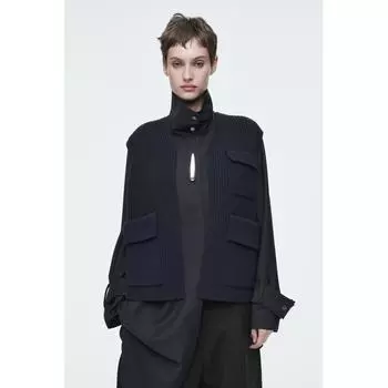 Жилет Cos Japan Ribbed Merino Wool Utility navy/MP