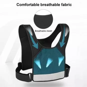 Жилет для бега, нагрудная сумка для бега, водонепроницаемая нагрудная сумка для бега с двойными карманами для мужчин и женщин, жилет для бега по пересеченной местности, пешего туризма и велоспорта чёрный