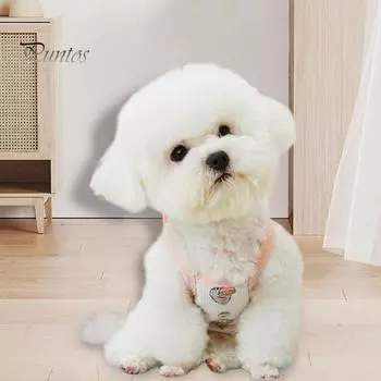 Жилет для домашних животных с героями мультфильмов, летний слинг для собак, мягкая дышащая и очаровательная солнцезащитная одежда, товары для домашних животных M розовый