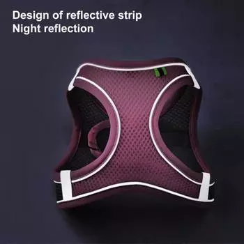 Жилет для домашних животных с поводком. Дышащая сетка. Светоотражающая регулируемая пряжка. Не тянет. Нагрудный ремень с защитой от побега для маленьких собак, щенков и кошек. XXS красный