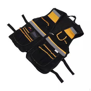 Жилет для инструментов электрика с несколькими карманами, сумка для оборудования, практичная ткань Оксфорд для