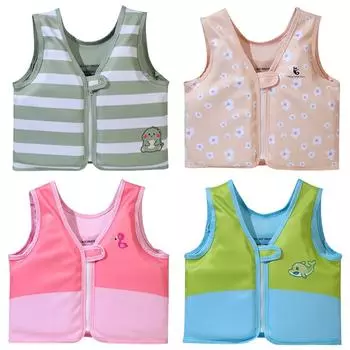Жилет для плавания для малышей, детский тренировочный жилет для плавания с героями мультфильмов, милый спасательный жилет, плавучесть, одежда для бассейна розовый