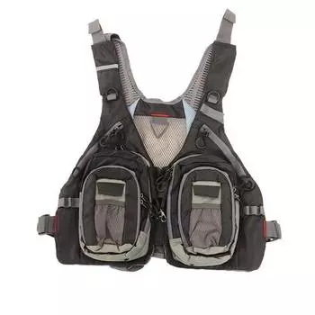 Жилет для рыбалки, регулируемый плечевой пояс с несколькими карманами, дышащий для улицы