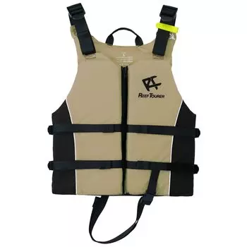 Жилет для сноркелинга REEF TOURER для взрослых со свистком Жилет для сноркелинга бежево-черный размер M для роста от 150 см до 170 RA0412 [Подходящий см]