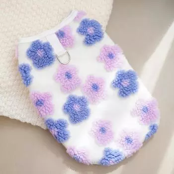 Жилет для собак, куртка, зимняя, с цветочным узором, утепленное пальто, куртка для маленьких собак, чихуахуа, йоркширского терьера, одежда для собак, наряды для щенков XXL XS (1-1.5kg pet)