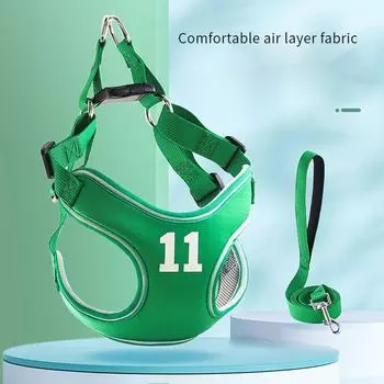 Жилет для собак малого и среднего размера, товары для домашних животных на груди и спине, нагрудный ремень, спортивный дышащий Тедди для собак