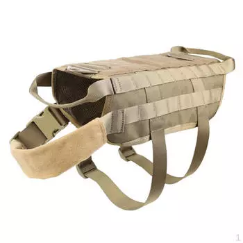 Жилет для собак с ремешком-шлейкой, сетчатый, регулируемый, для дрессировки, размер M, грязно-зеленый