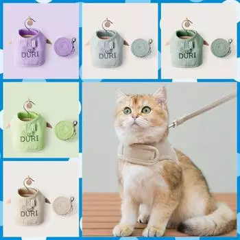 Жилет для собак, сетка, регулируемый ремень на грудь для домашних животных, жилет для кошек для маленьких собак, поводок для прогулок, одежда для собак с цепью S фиолетовый