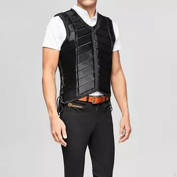 Жилет для верховой езды для взрослых с подкладкой, черный, дышащий, для верховой езды M