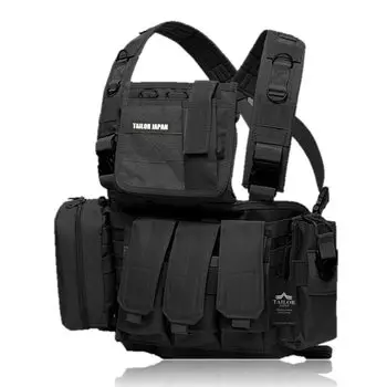 Жилет для выживания Тактический жилет Жилет Chest Rig Легкий модульный жилет MOLLE Оборудование для выживания 2way Технические характеристики Усиленный нейлон Черный чёрный
