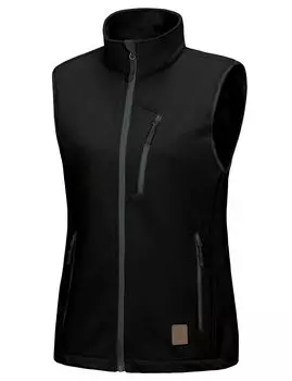 Жилет Donkey Vest Golf Одежда для гольфа Жилет с высоким воротом Флисовый материал Ветрозащитный Сохранение тепла Черный XL [Little Andy] Женский чёрный