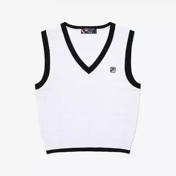 Жилет Fila Knit V-образный вырез fs2Vtg2371f Whi WHITE/090
