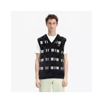 Жилет Fred Perry с текстурированным шахматным узором, черный Afpm2438568 102 M