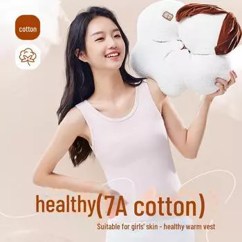 Жилет из хлопка с бархатной подкладкой: Теплая зимняя одежда для девочек средних и старших классов