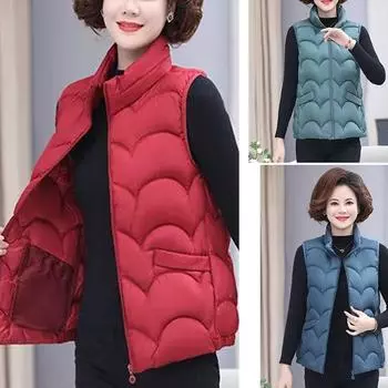 Жилет из хлопка, женский, новый, осень-зима, короткий, свободный, повседневный, жилет, женская мода, большой размер, безрукавка, топ 2XL вино красного