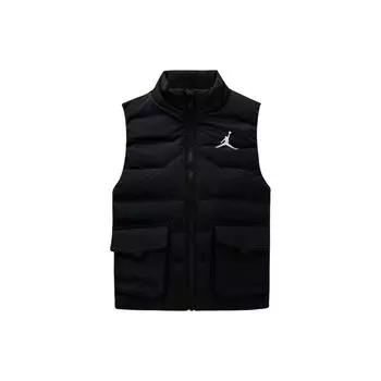 Жилет Jordan Solid Color Stand Collar без рукавов для детей, черный JD2342004GS-003 S