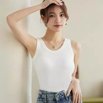 Жилет-комбинезон из модала с женской нитью и подушкой на груди, интегрированный тонкий низ без рукавов и длинный верх верхней одежды M