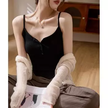 Жилет-комбинезон на пуговицах для женской летней верхней одежды, новый стиль с коротким верхом S