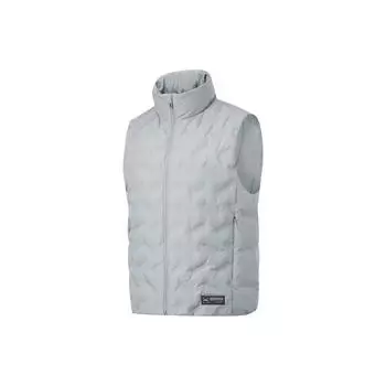 Жилет Li Ning Fitness Series с воротником-стойкой, однотонный, светоотражающий, мужской, серый AMRT049-1 M