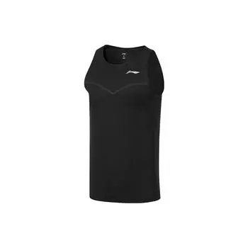 Жилет Li Ning Running Series однотонный светоотражающий быстросохнущий дышащий мужской черный AVST075-2 M