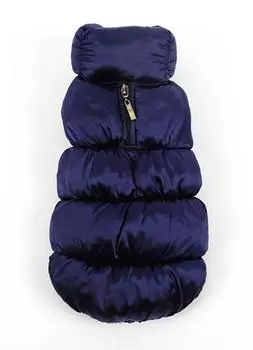 Жилет MaruPet Fluffy Down Vest Style Dog Cute Winter Cold Warm Down Navy XL Куртка, Одежда, Парка, Пальто, Одежда, Термобелье, Собаки, Защита, Одежда,